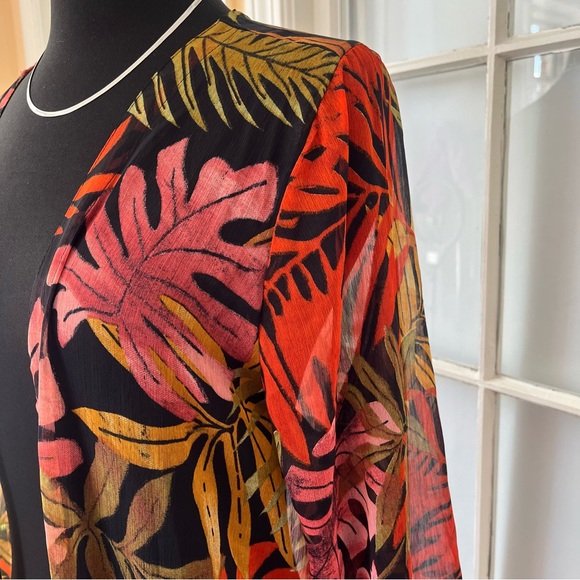Kendall + Kylie swim cover up tropical leaf print XL - Picture 6 of 15